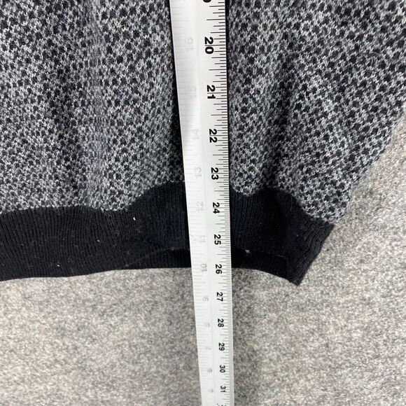 Jos. A. Bank Sweater Pullover Men M Medium Gray Collared Knit Wool Long Sleeve - Picture 7 of 8